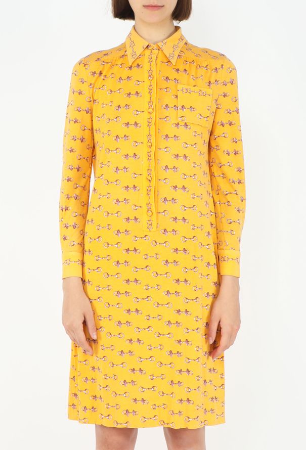 Hermès '70s Equestrian Horsebit Shirt Dress - 2