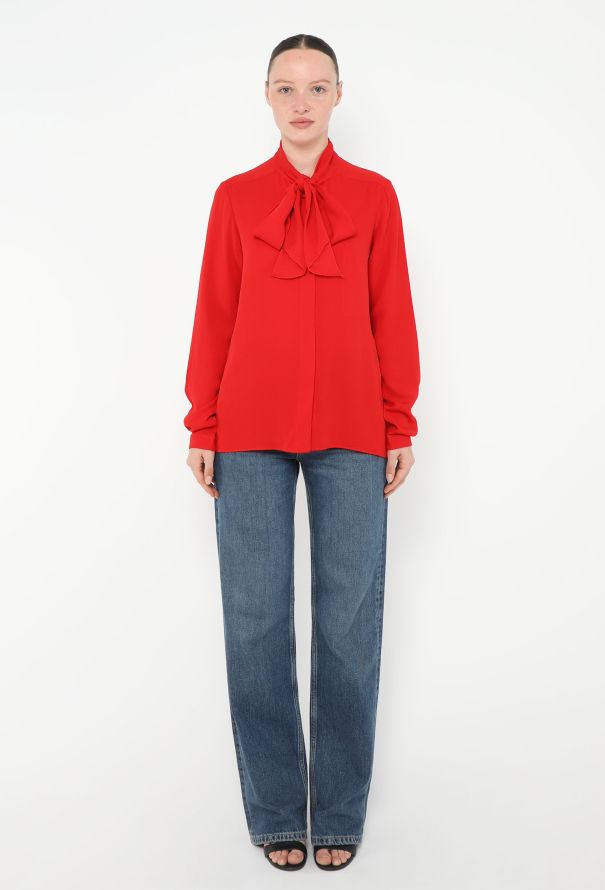 Céline Pre-Fall 2010 Silk Lavallière Blouse - 4