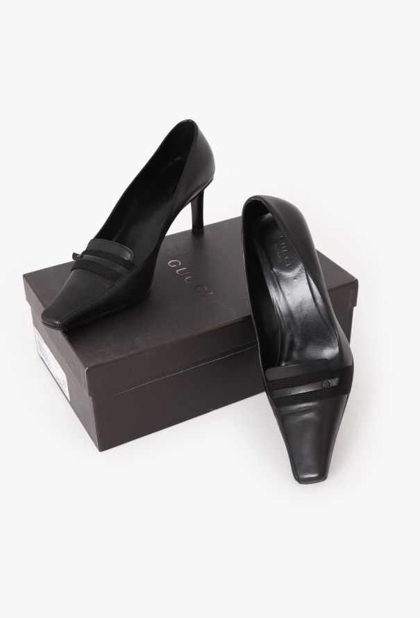 Gucci Late '90s Leather Loafer Pumps - 5