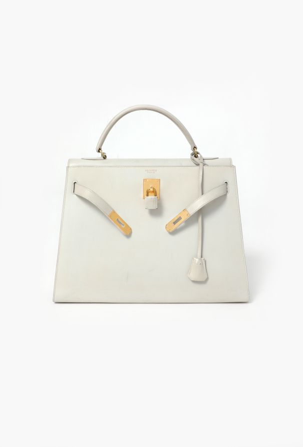Hermès Rare '60s Light Grey Box Kelly Sellier 32 - 2
