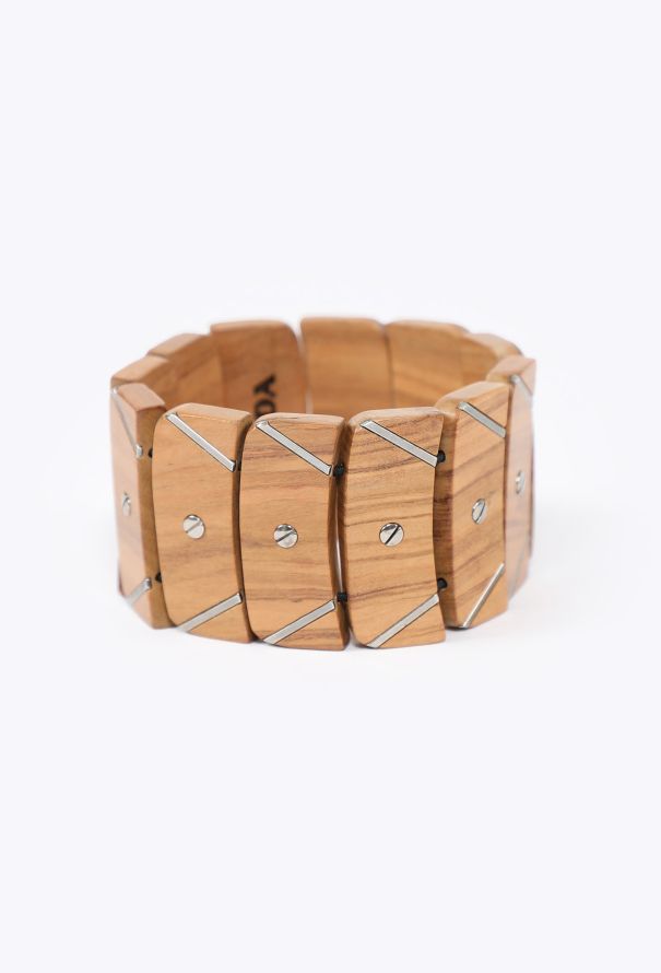 Prada Pyrographed Wooden Cuff - 2