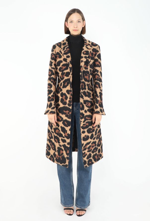 Bottega Veneta F/W 2019 Leopard Mohair Coat - 4