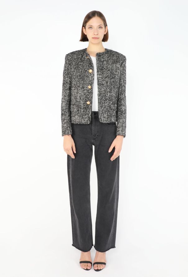 Céline F/W 2021 Mouline Tweed Chasseur Jacket - 2