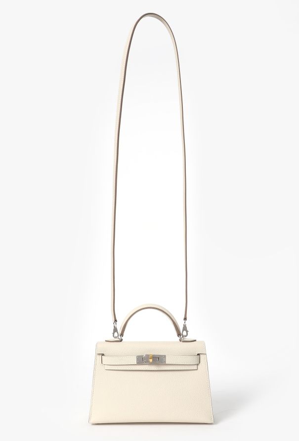 Hermès Craie Epsom Mini Kelly II Sellier Electrum - 2 Hermès Craie Epsom Mini Kelly II Sellier Electrum - 2