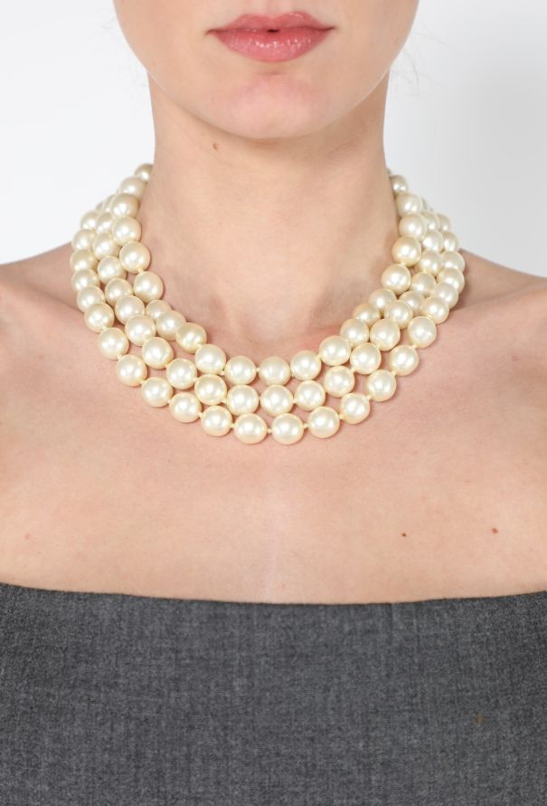 Chanel '90s Pearl Choker Necklace - 2