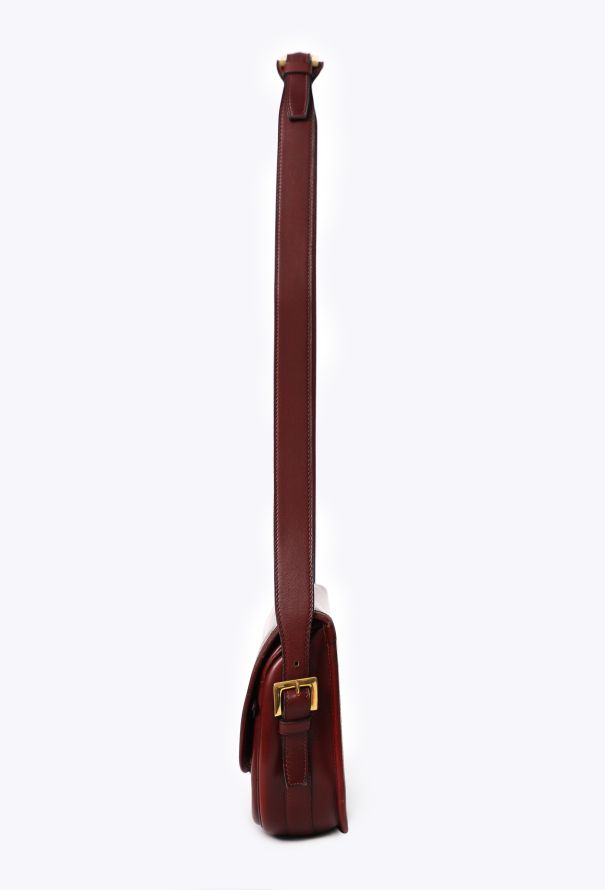 Hermès Burgundy Box Balle de Golf Bag, 1970s - 7