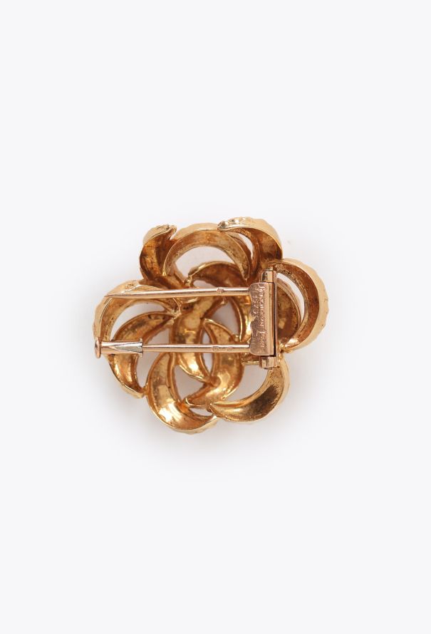 Boucheron 18k Yellow Gold Floral Knot Brooch - 5