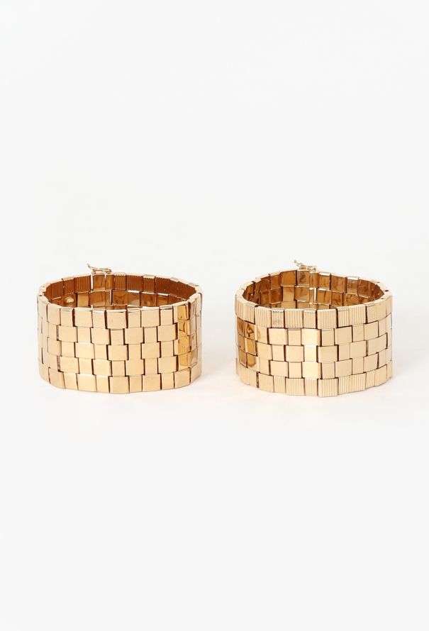 Chloé F/W 2018 Metallic Woven Tilly Cuffs - 1