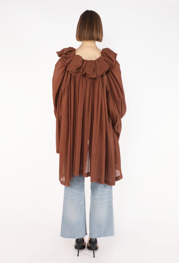Romeo Gigli Ruffled Trim Cotton Tunic, F/W 1990 - 8