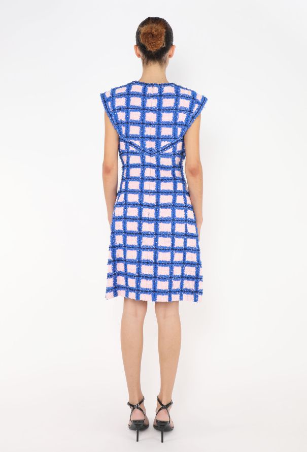 Chanel S/S 2018 Checkered Tweed Dress - 5