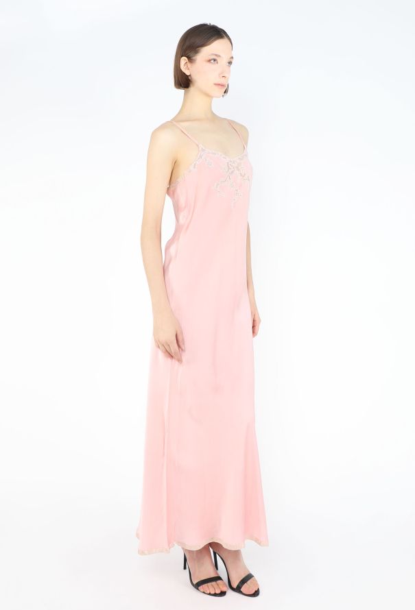 Dior Vintage Silk & Lace Nightgown Set - 4