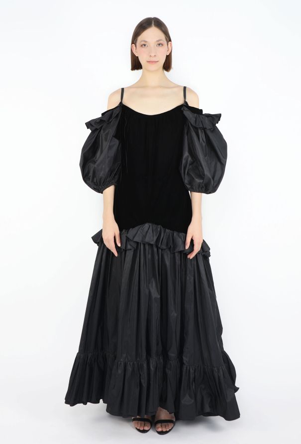 Saint Laurent Collector F/W 1982 Taffeta Velvet Gown - 5
