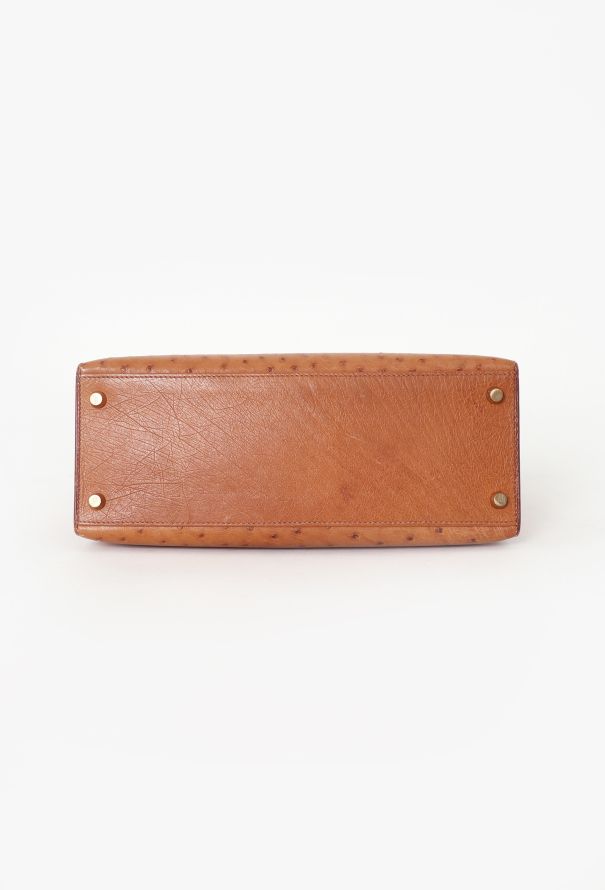 Hermès Gold Ostrich Sellier Kelly 28 - 10 Hermès Gold Ostrich Sellier Kelly 28 - 10
