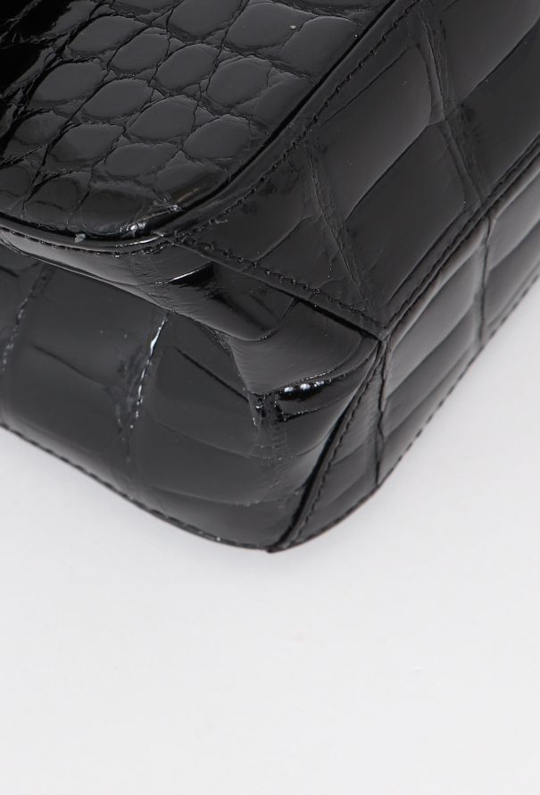 Chanel Black Alligator 2.55 Jumbo Flap Bag - 9