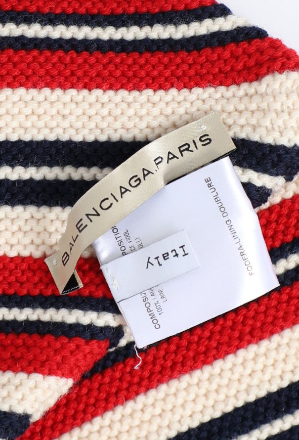 Balenciaga 2007 Tricolor Knit Scarf - 4