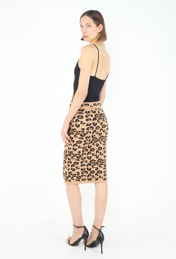 Alaïa Iconic F/W 1991 Leopard Knit Skirt - 6