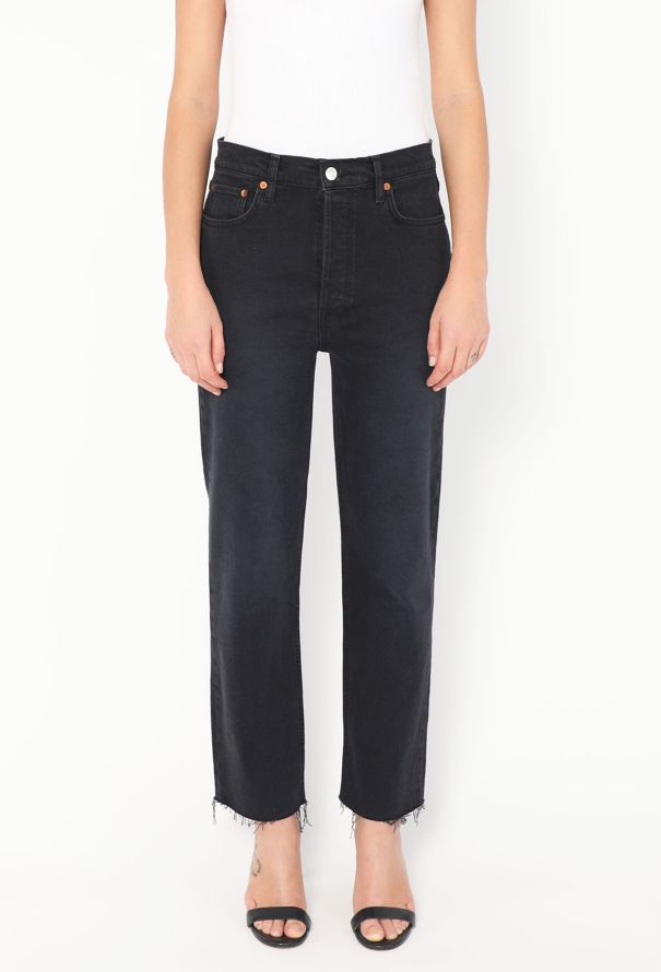 Re/Done '70s Stove Pipe' Jeans Black - 3