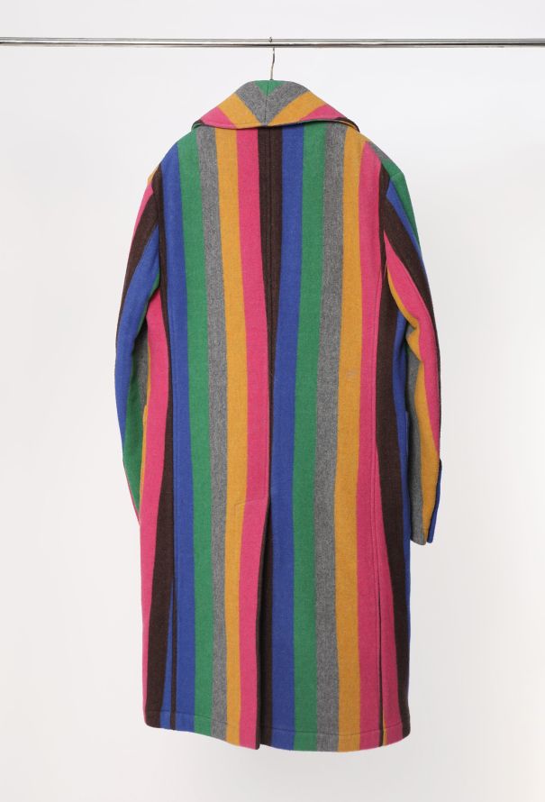Loewe 2016 Striped Wool Coat - 6
