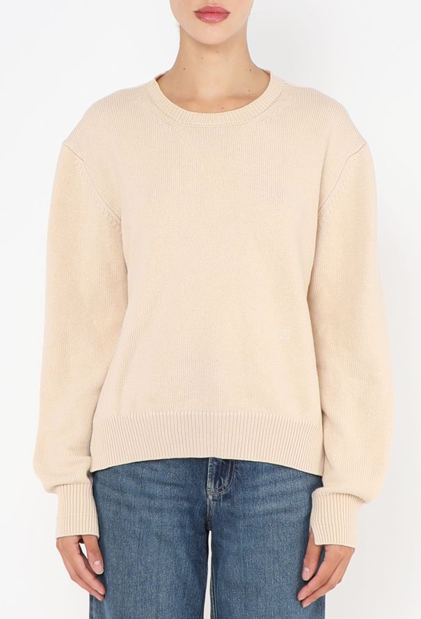 Céline Cashmere Knit Triomphe Sweater - 1