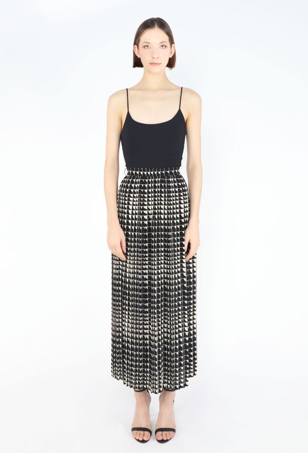 Céline Bicolor Graphic Georgette Skirt - 2