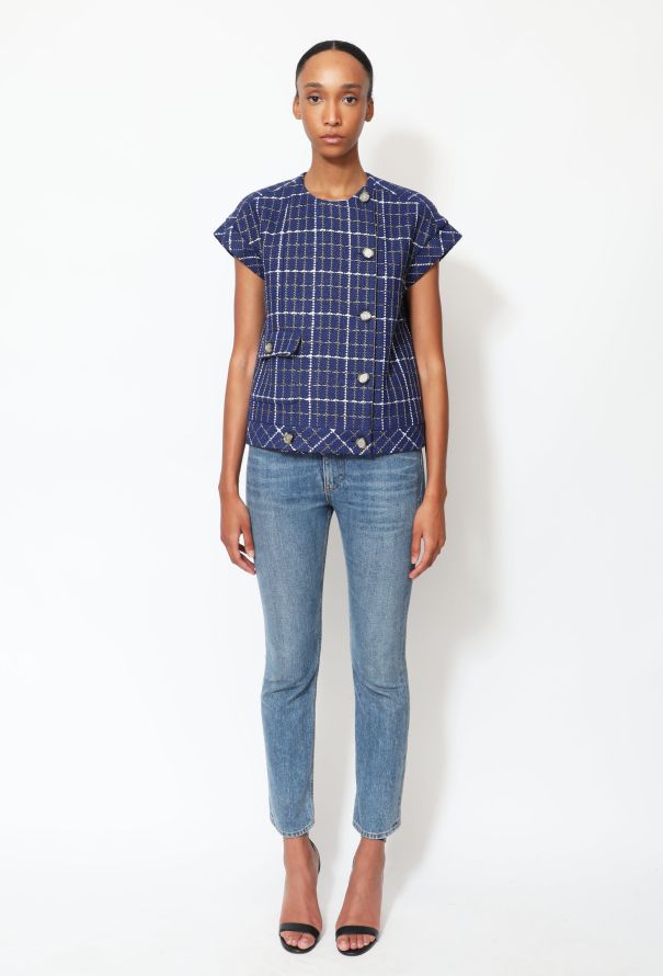 Chanel Resort 2020 Metallic Checkered 'CC' Top - 3 Chanel Resort 2020 Metallic Checkered 'CC' Top - 3