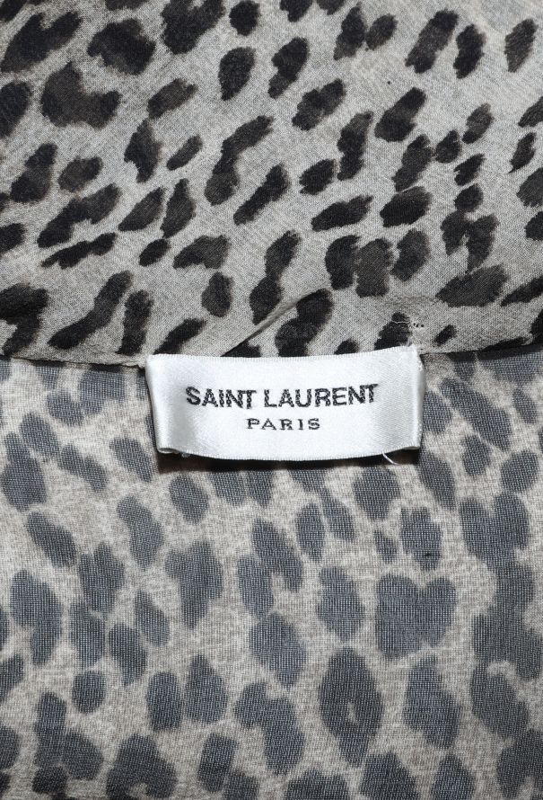 Saint Laurent Leopard Silk Lavallière Blouse - 6