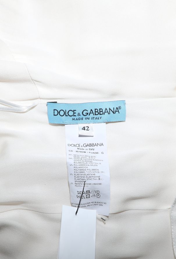 Dolce & Gabbana STUNNING Chantilly Trim Crêpe Gown - 5