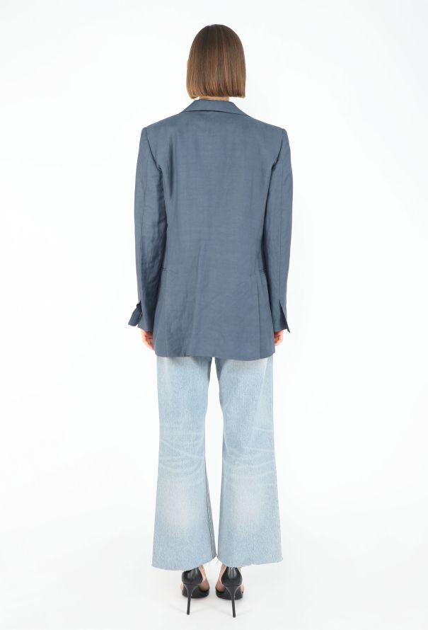 Céline Resort 2018 Notched Linen Blazer - 5