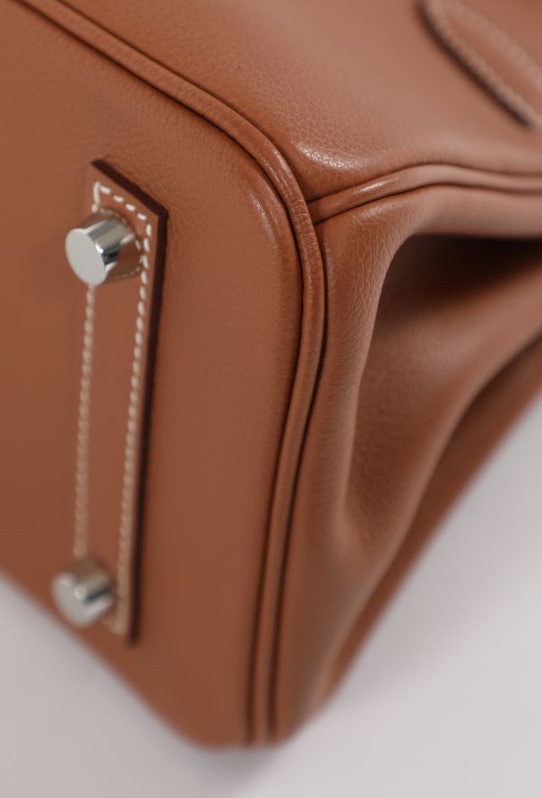 Hermès Exceptional Gold Evercolor Shoulder Birkin 30 - 10