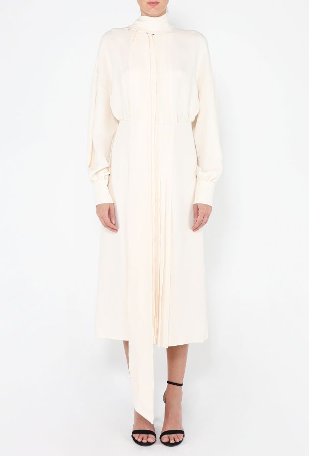 Valentino 2018 Cream Silk Dress - 2