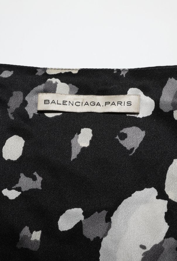 Balenciaga F/W 2009 Graphic Silk Wrap Skirt - 6