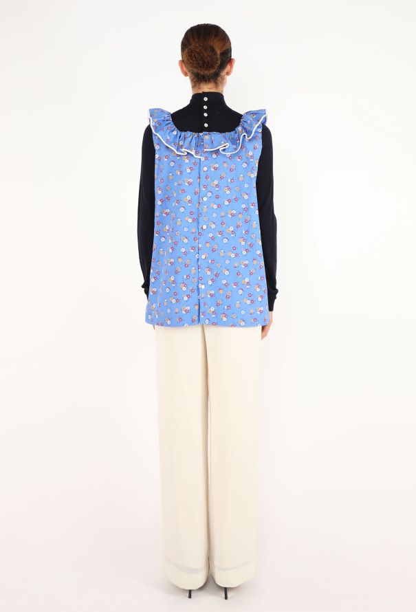 Miu Miu Trompe L'Œil Floral Top, S/S 2026 - 7