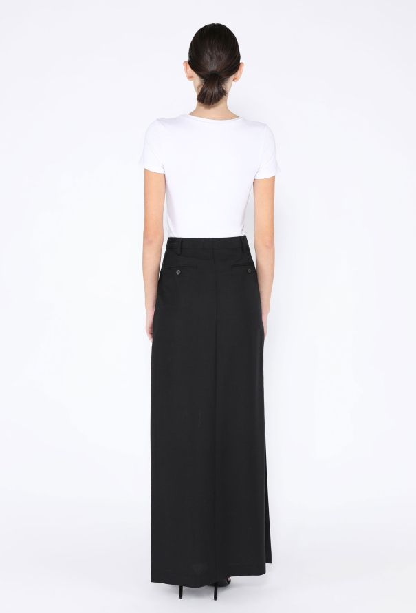 Maison Margiela 2014 High Slit Wool Skirt - 4