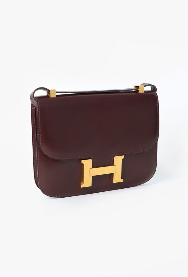 Hermès Vintage Burgundy Box Constance 23 - 3