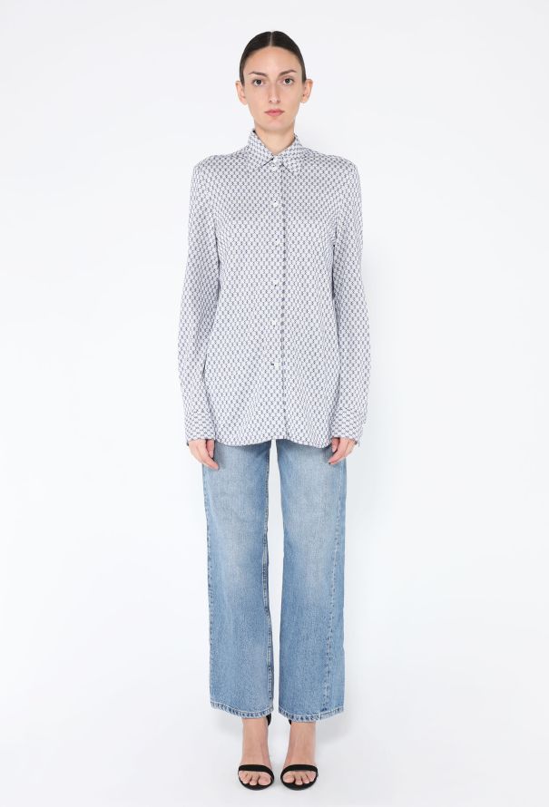 Céline Classic Printed Button Down - 4