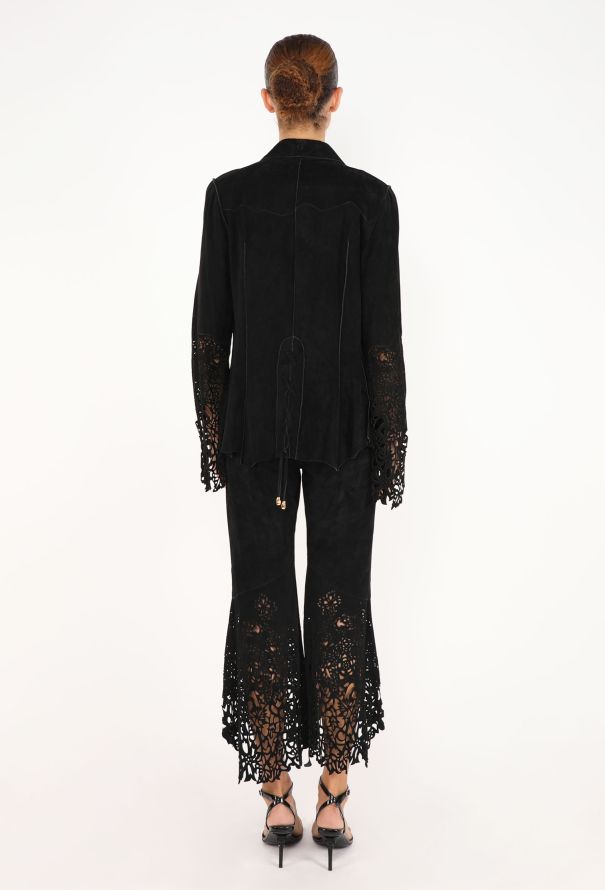 Roberto Cavalli Suede Cut-Out Ensemble, F/W 1999 - 7