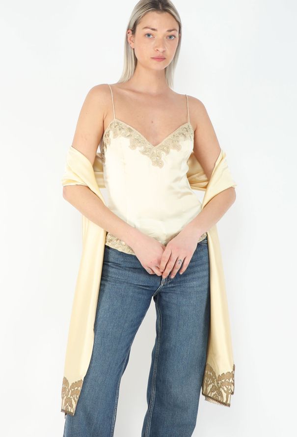 Chloé S/S 1999 Charmeuse Lace Camisole Set - 2