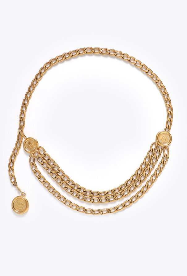 Chanel ICONIC 1994 Triple Chain Medallion Belt - 1