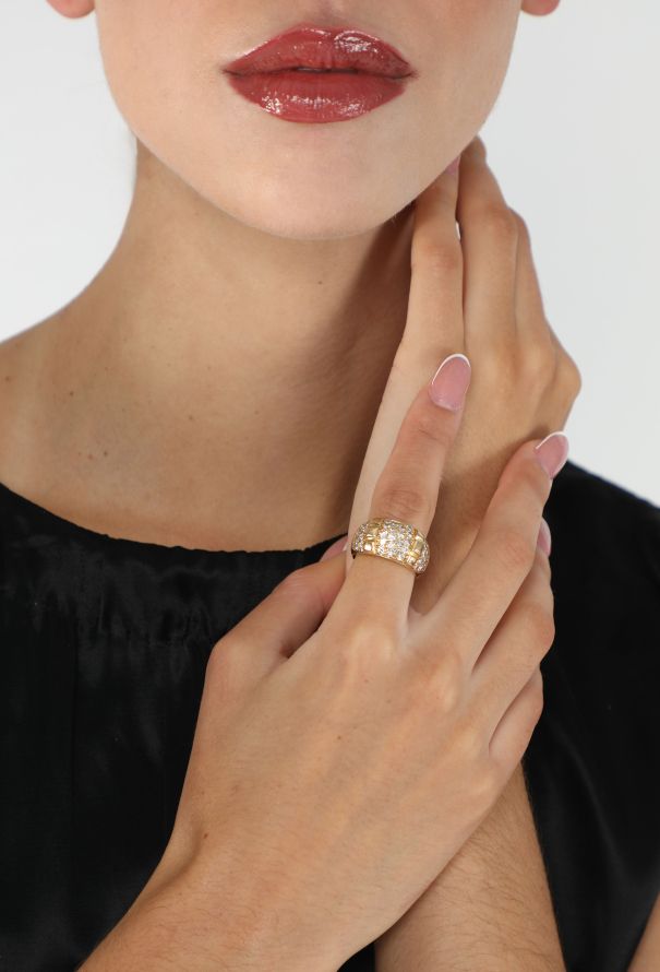 Van Cleef & Arpels Vintage 18K Yellow Gold & Diamond Bangle Ring - 6