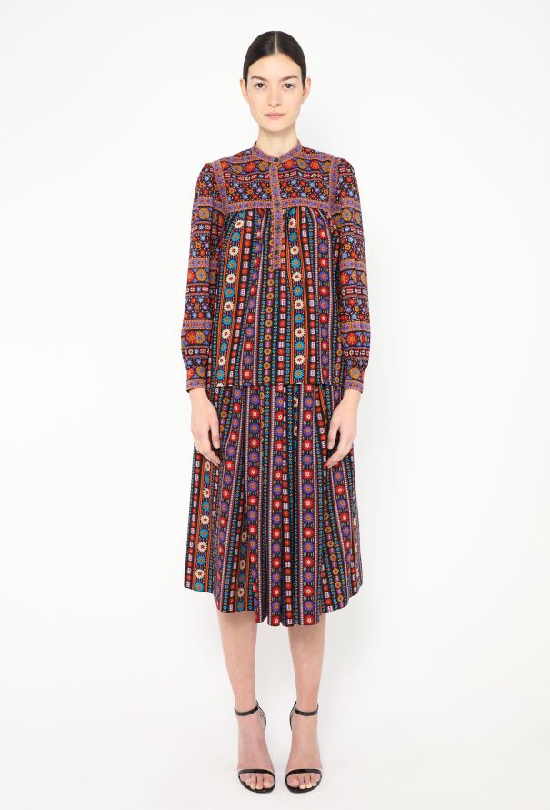 Saint Laurent Late '70s Floral Russian Ensemble - 3 Saint Laurent Late '70s Floral Russian Ensemble - 3