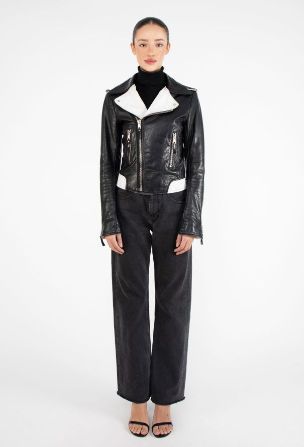 Balenciaga S/S 2007 Bicolor Biker Jacket - 3