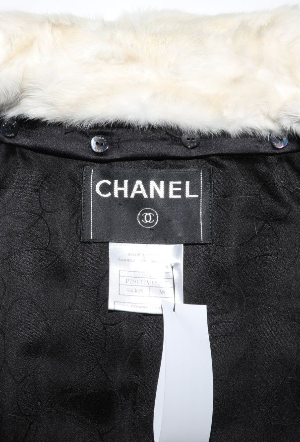 Chanel Velvet Hermine Fur Gripoix Jacket - 5