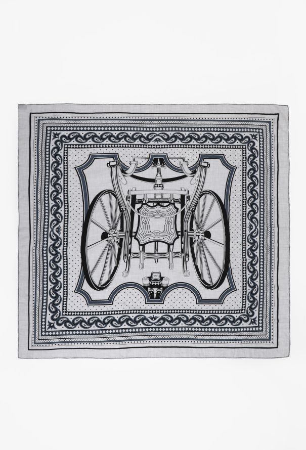 Hermès 2025 'Les Roues de Phaéton' Cashmere Shawl 140cm - 1