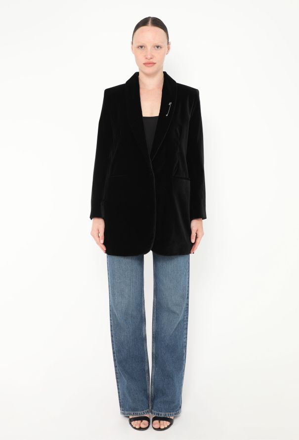 The Row 2022 Jerry Velvet Brooch Jacket - 2 The Row 2022 Jerry Velvet Brooch Jacket - 2