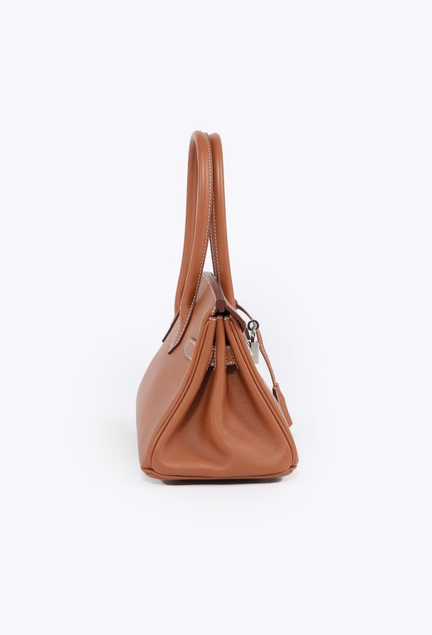 Hermès Exceptional Gold Evercolor Shoulder Birkin 30 - 6