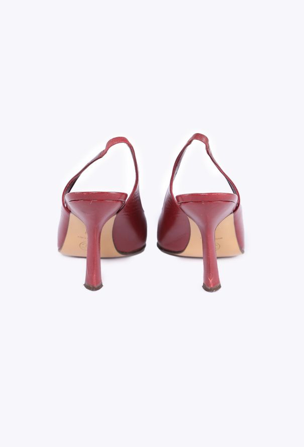 Chanel Floral Leather Slingback Heels, 2001 - 4