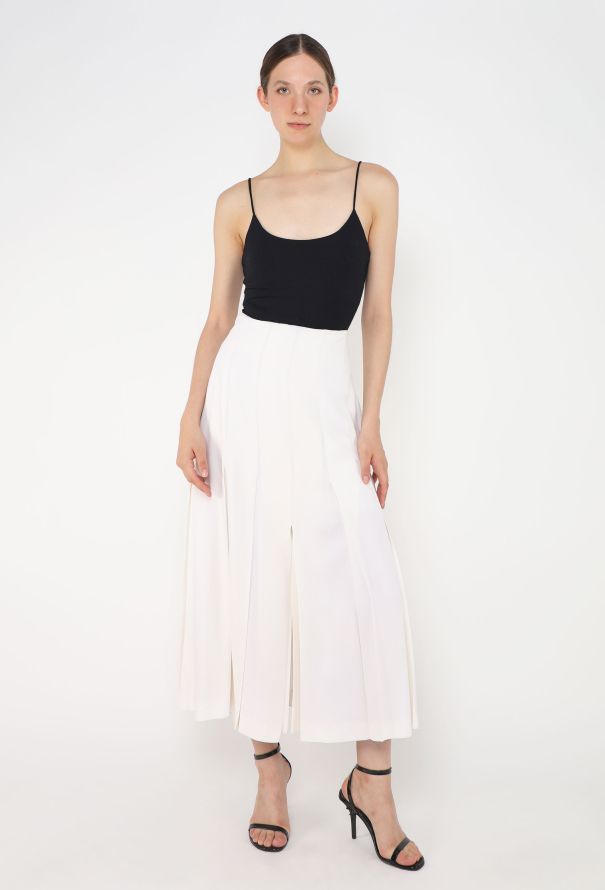 Chanel Vintage Pleated Crêpe Skirt - 1