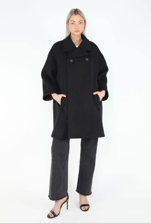Balenciaga Felted Notched Oversized Coat - 1