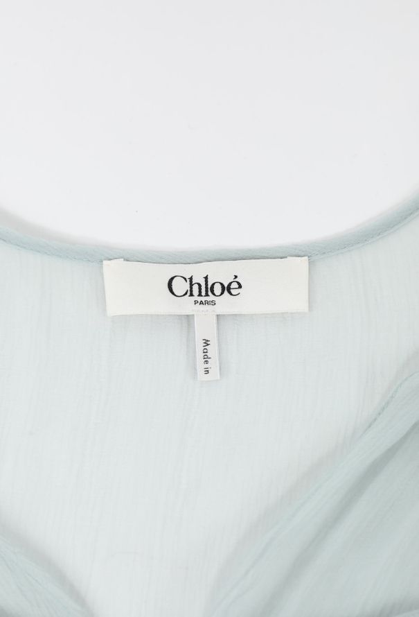Chloé 2025 Silk Mousseline Pleated Dress - 5