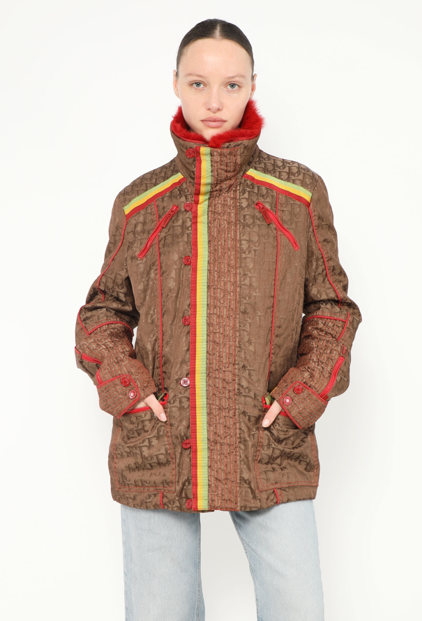 Dior 2004 Diorissimo Rabbit Fur Collar Parka - 1